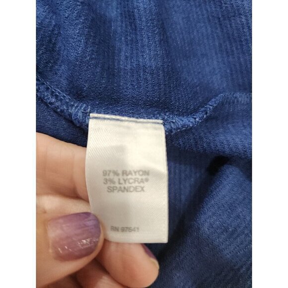 J. Jill Dress Mini Wearever Collection Blue Ribbed Knit Long Sleeve Women's XS - Picture 6 of 7